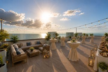 Outdoor wedding area