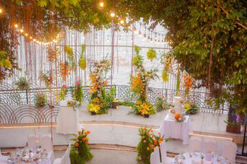 Outdoor wedding area