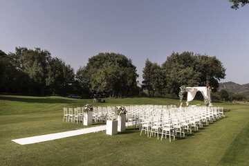 Outdoor wedding area