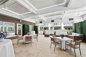 Outdoor banquet area