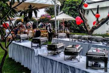 Outdoor banquet area