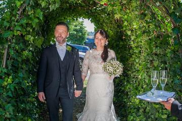 Outdoor wedding area