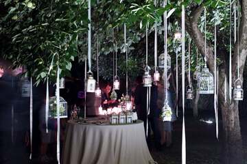 Outdoor wedding area