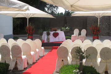 Outdoor wedding area