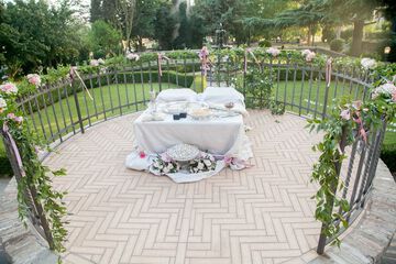 Outdoor wedding area