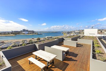 Outdoor banquet area