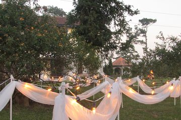 Outdoor wedding area