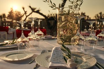Outdoor wedding area