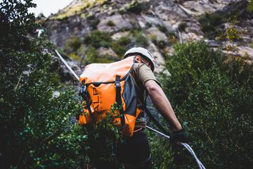 Outdoor rock climbing