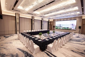 Outdoor banquet area