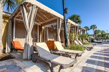 Outdoor banquet area