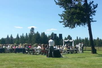 Outdoor wedding area