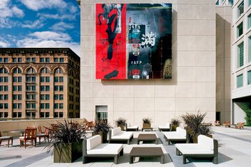 Outdoor banquet area