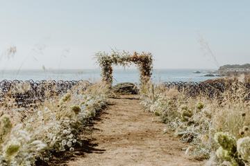 Outdoor wedding area