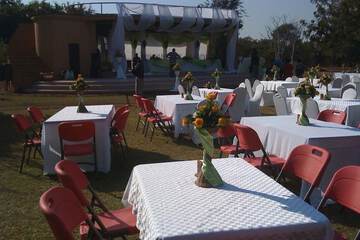 Outdoor banquet area