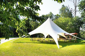 Outdoor wedding area