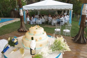 Outdoor wedding area