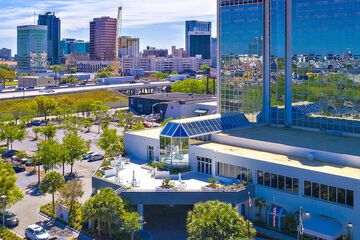 Outdoor banquet area