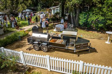 Outdoor banquet area