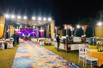 Outdoor wedding area