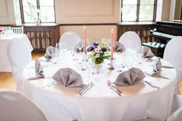 Outdoor banquet area