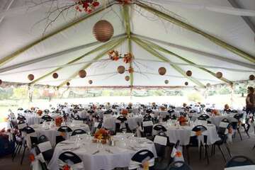 Outdoor wedding area