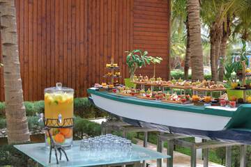 Outdoor banquet area