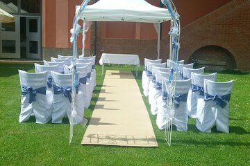 Outdoor wedding area