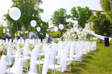 Outdoor wedding area