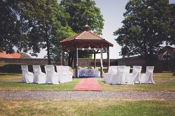 Outdoor wedding area