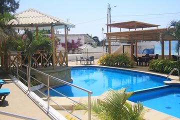 Outdoor banquet area