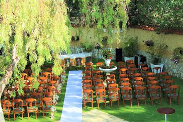 Outdoor wedding area