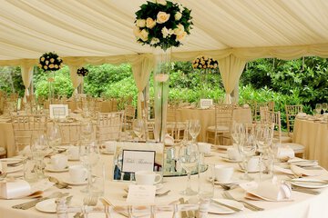 Outdoor wedding area