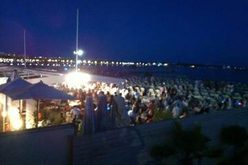 Outdoor banquet area