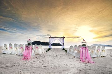 Outdoor banquet area
