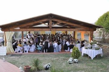 Outdoor wedding area
