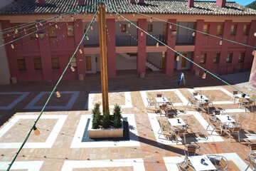 Outdoor banquet area