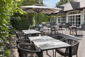 Outdoor banquet area