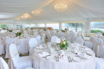 Outdoor wedding area