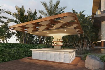 Poolside bar