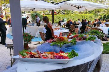 Outdoor wedding area