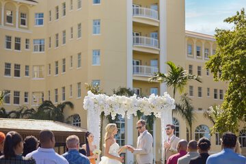 Outdoor wedding area