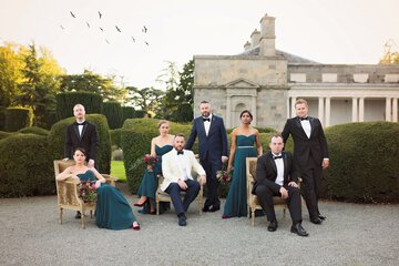 Outdoor wedding area