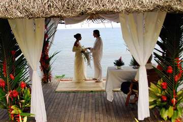 Outdoor wedding area