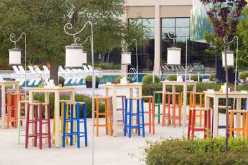 Outdoor banquet area