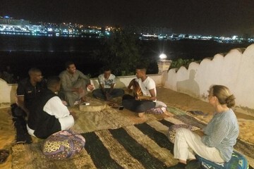 Outdoor banquet area