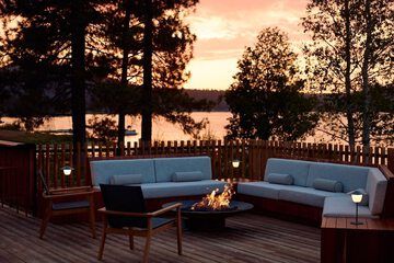 Outdoor banquet area