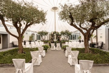 Outdoor wedding area