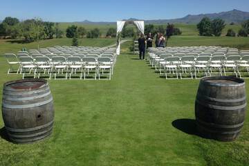 Outdoor wedding area