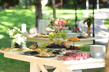 Outdoor wedding area